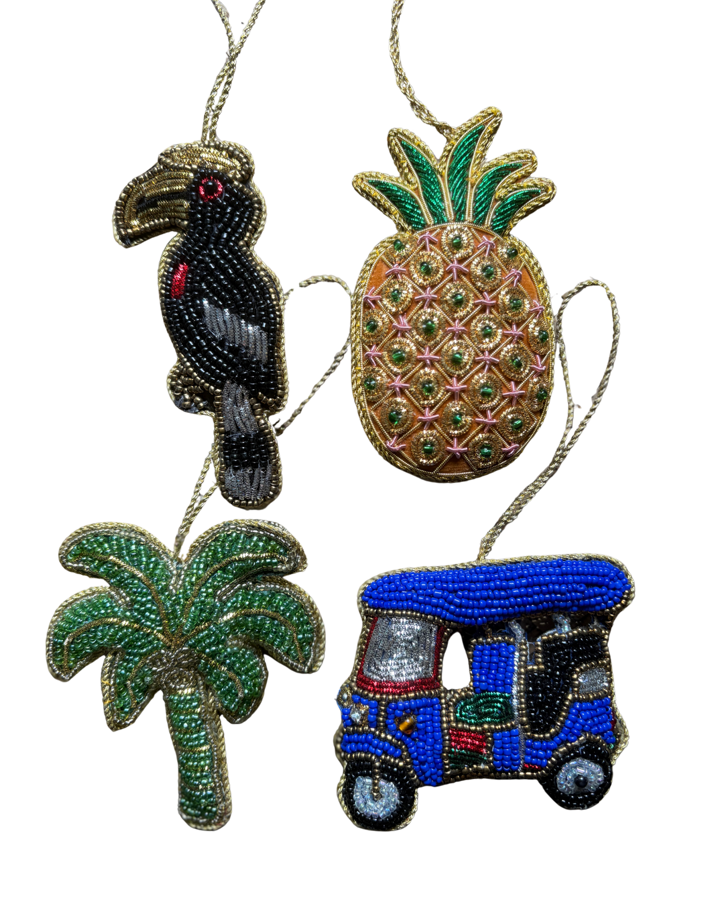 Tropical Beaded Ornaments