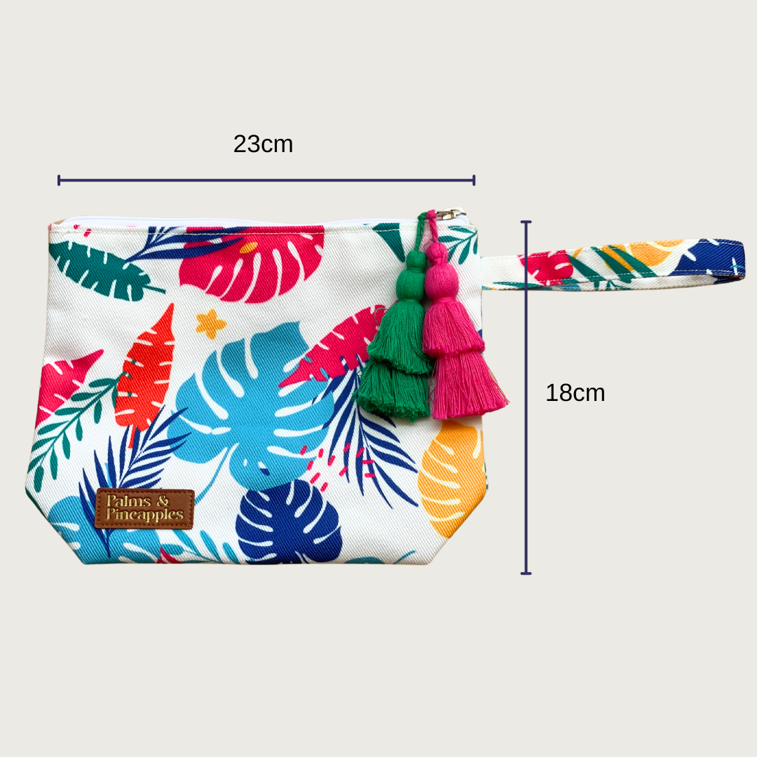 Tropical Pouch Bag - Palms & Pineapples