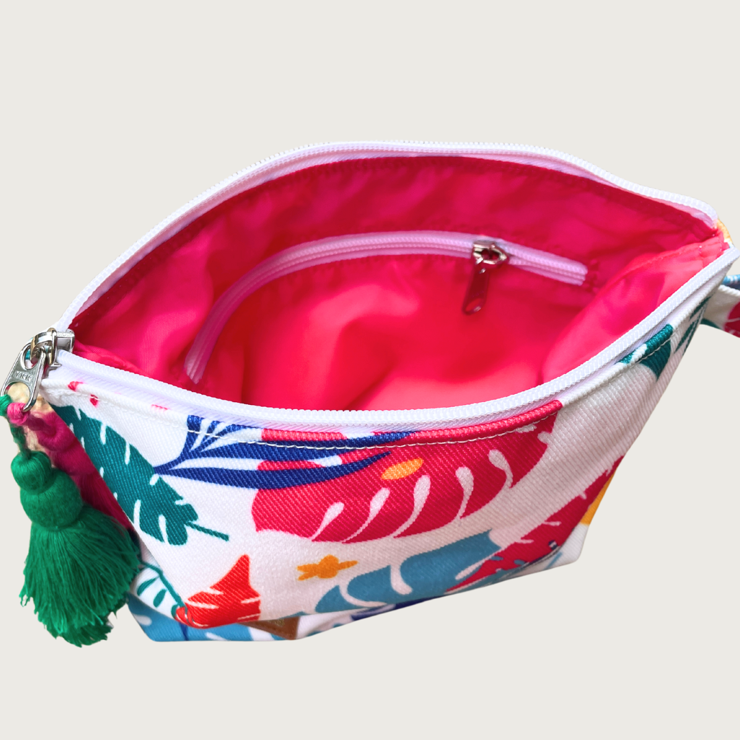 Tropical Pouch Bag - Palms & Pineapples