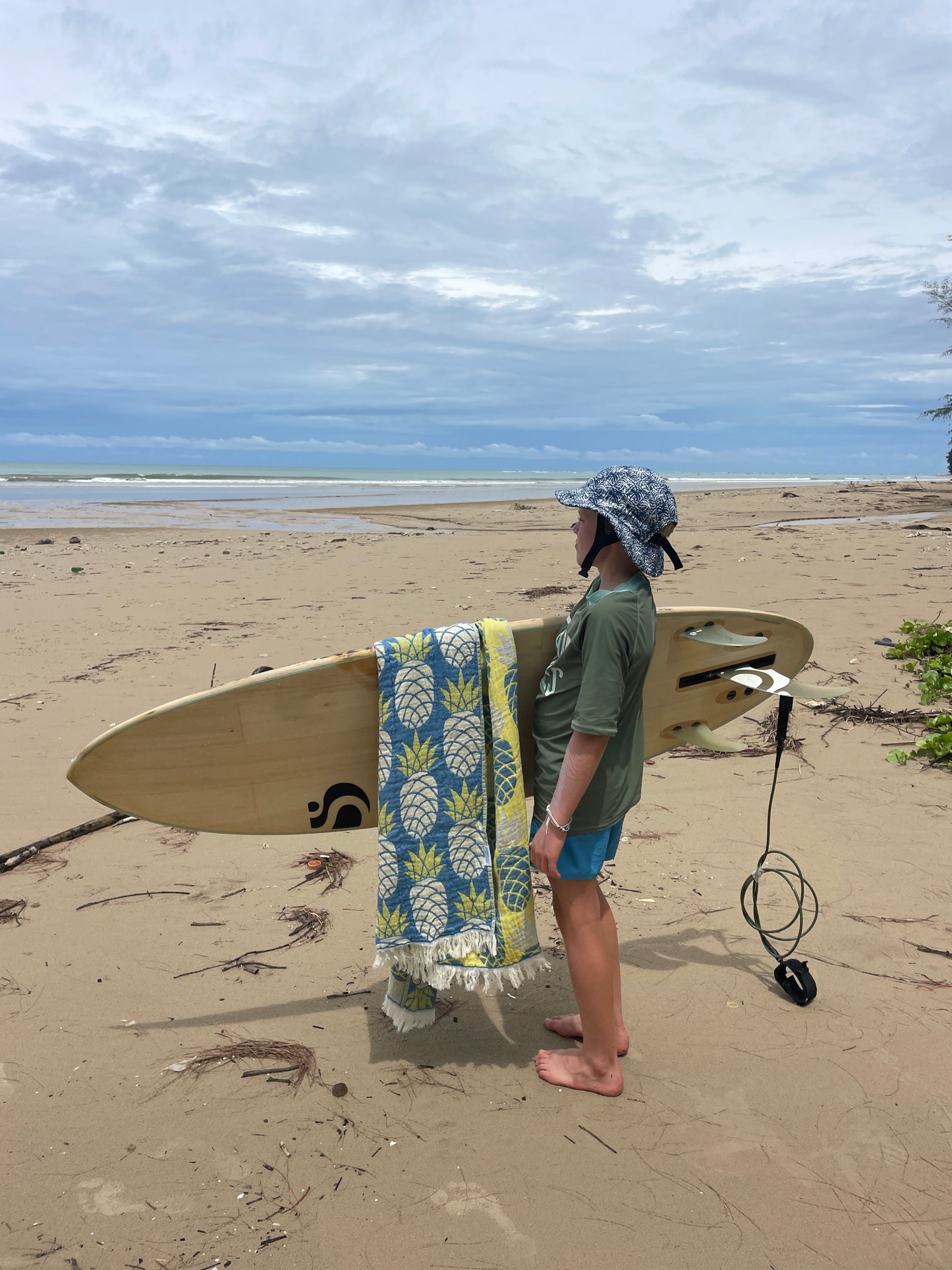 Pineapple Turkish Towel - Yellow/ Blue