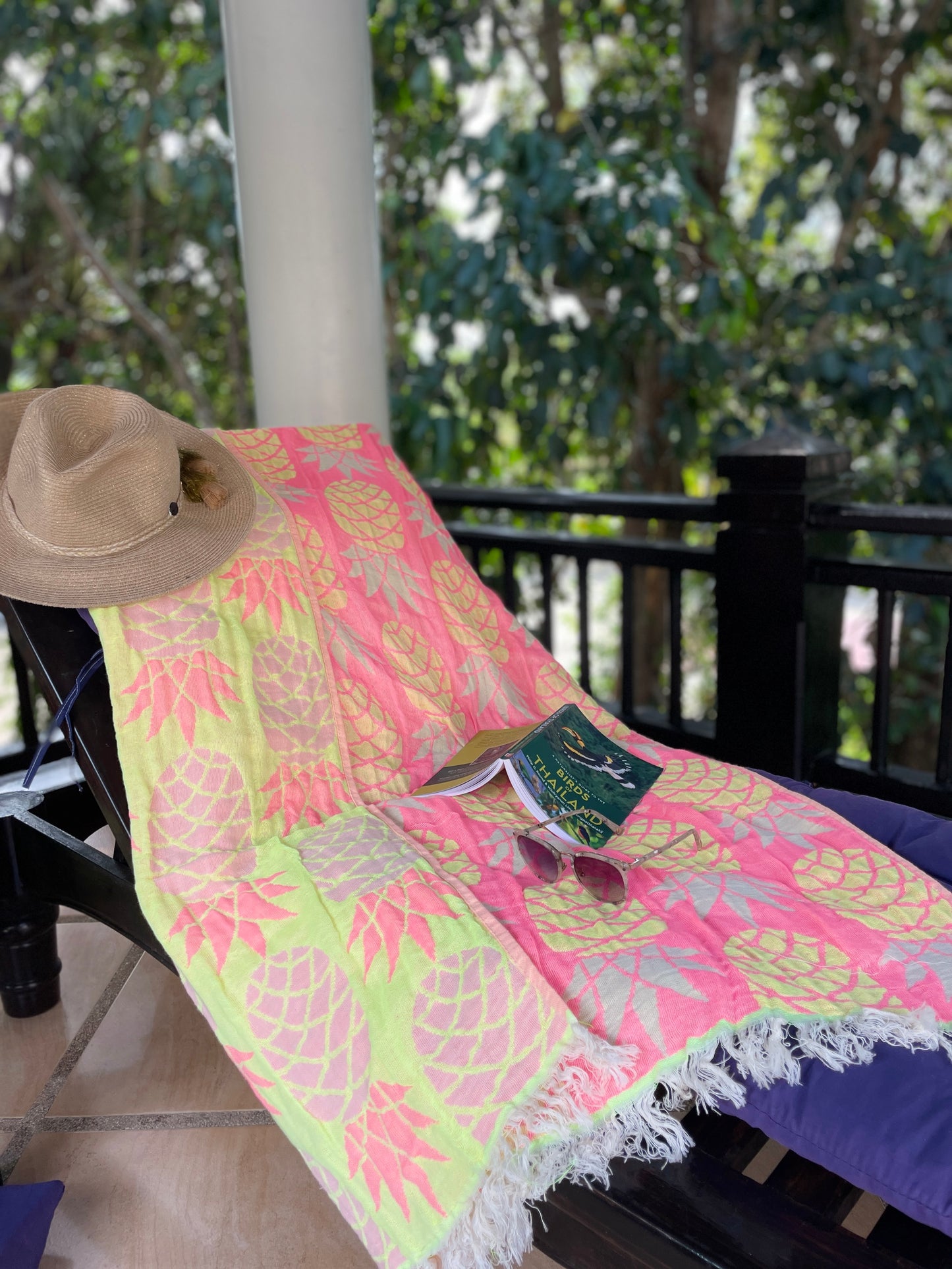 Pineapple Turkish Towel - Yellow/ Pink