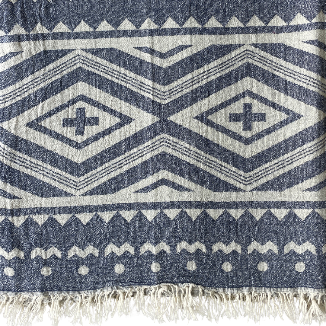 Plus - Navy - Palms & Pineapples